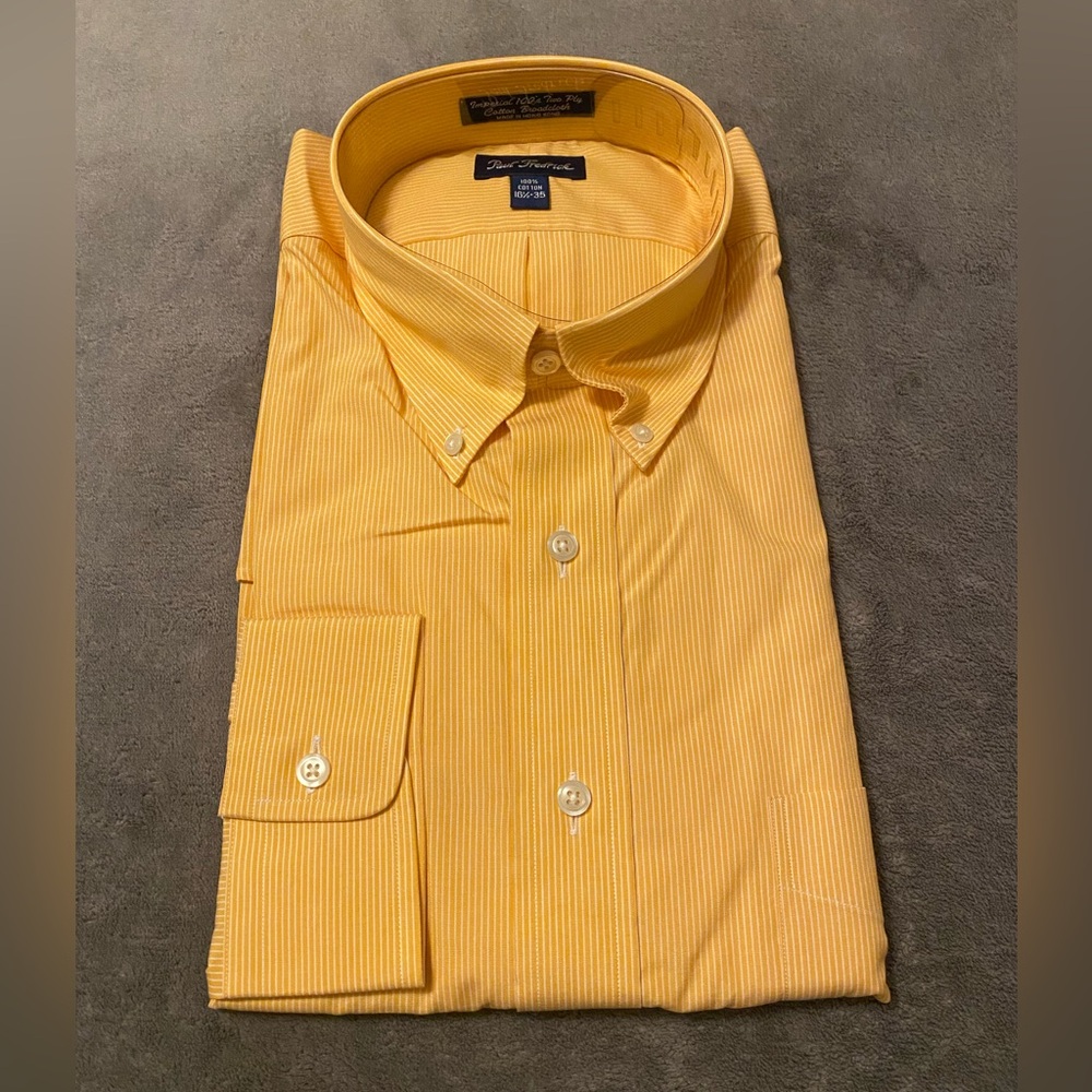 Men’s Paul Fredrick Cotton Broadcloth Dress Shirt